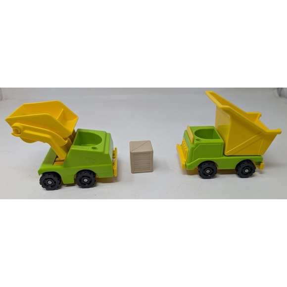 Fisher Price Little People Lift & Load Depot Crate Vehicle Dump Truck Lot VTG - Picture 1 of 15